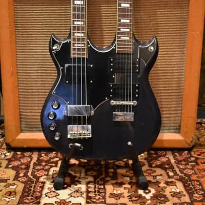Vintage 1970s Baro Double Neck 4/6 String Guitar Bass Custom Luthier Instrument Gibson Style image 1