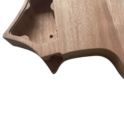HH Headless Guitar Solid Mahogany Body with Tiger Veneer Maple Top image 6
