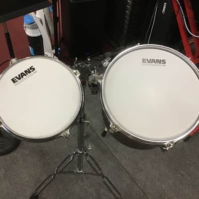 Tama 8”x6” and 10”x7” Tom pair brown composite 1980s - Brown maple color image 1