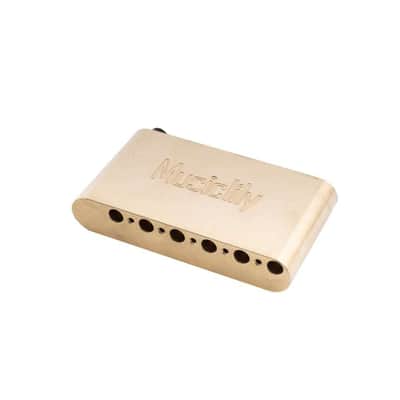 Musiclily Ultra 52.5mm String Spacing Full Brass 41mm Tremolo Block for PRS SE Style Electric Guitar image 3
