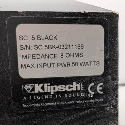 Klipsch SC-5 Surround Satellite Speaker HiFi Home Theater Vintage Audio image 4