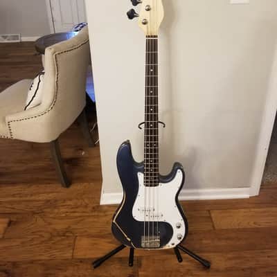 Unbranded  Precision Bass Blue and White Relic'd image 1