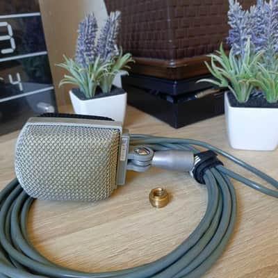 rear BEAG dynamic microphone EAG MD-16N (akg D12 type) 1970s XLR with stand image 7