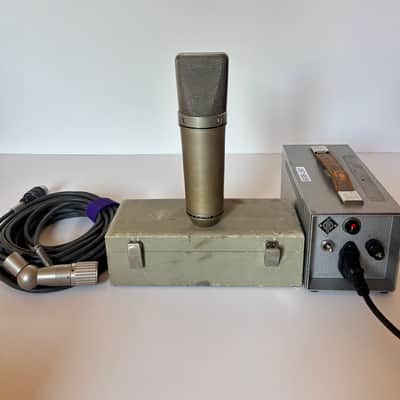 Original Neumann U67 mic system with brass ring K67 / original NU67 psu / swivel cable / OG mic box. Plug and play system just serviced / bench tested. Very nice sonic example of a U67 image 3