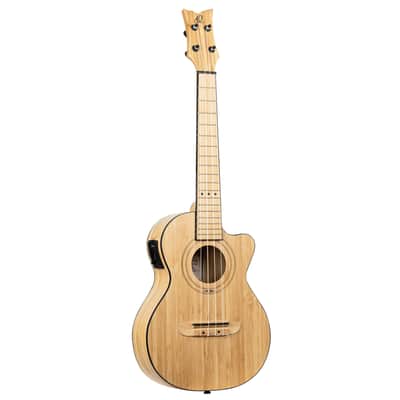 Ortega RUNAB-TE Bamboo Series Solid Bamboo Top & Neck 4-String Tenor Acoustic-Electric Ukulele w/Gig Bag image 2
