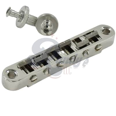 Advanced Plating 1219-23N Pinnacle Tune-O-Matic TOM Locking Bridge & Posts w/ Titanium Saddles - Fits Gibson® & Heritage®-Nickel image 1