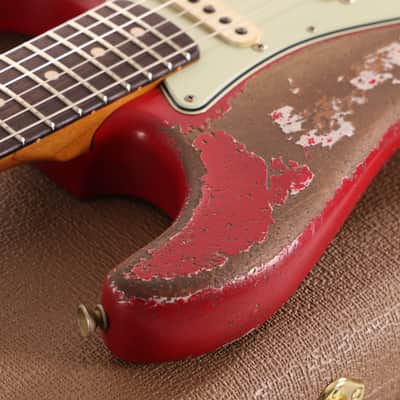 Fender Custom Shop 1962 Roasted Stratocaster Ultimate Relic Torino Red Masterbuilt Andy Hicks image 7