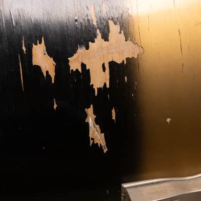 Vintage Ludwig 14x22 Black and Gold Duco Bass Drum image 4