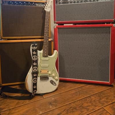 Amplified Nation Phoenix Fury 50-Watt Guitar Amp Head and 2x12 cab. Red Suede. image 1
