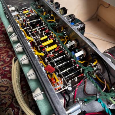 Fender 5F4 Tweed Super clone 30w with Spring Reverb by Emprize 2023 - Surf green and white tolex image 3