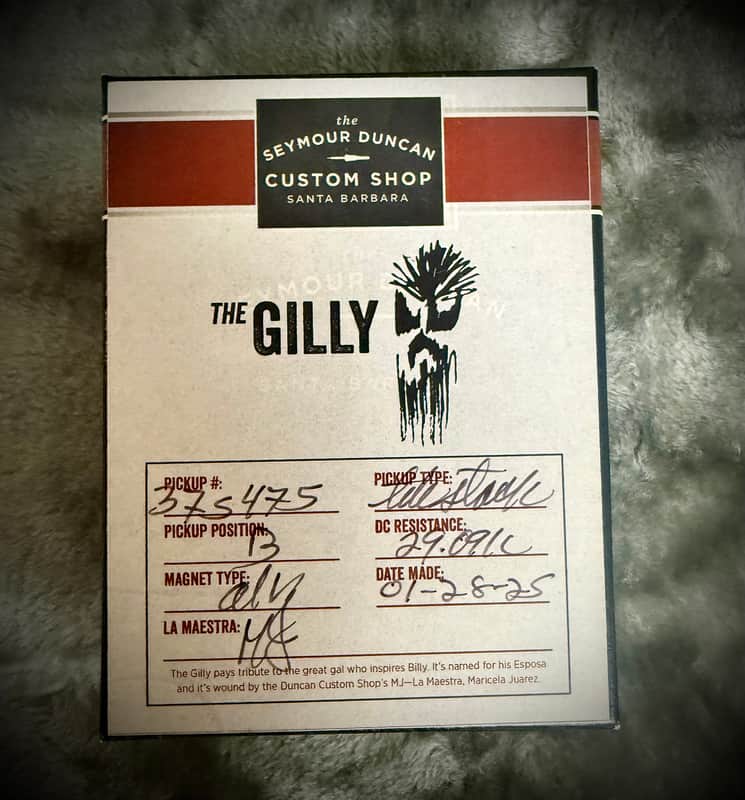 Seymour Duncan Custom Shop Billy Gibbons Gilly Tele Bridge Pickup 2020s - Black image 1