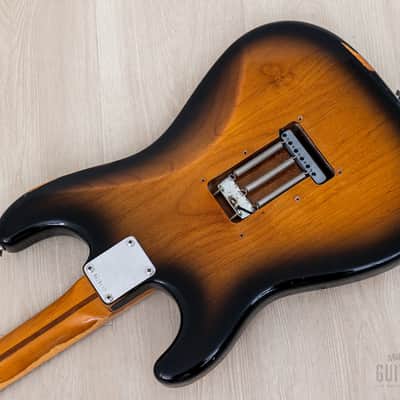 1999 Fender American Vintage ‘57 Stratocaster Sunburst Relic w/ Custom Shop Pickups, Tweed Case image 15