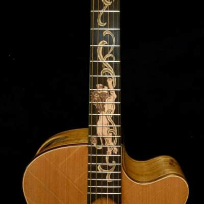 Blueberry Handmade Grand Concert Guitar Songwriter Motif Built to Order image 3