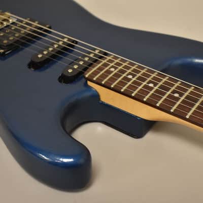 1986 Squier Contemporary Stratocaster HSS Blue Refin MIJ image 8