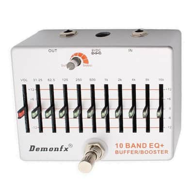 Demonfx 10 Band EQ+ Buffer Boost Guitar Bass Effect Pedal Equalizer Buffer Boost image 3