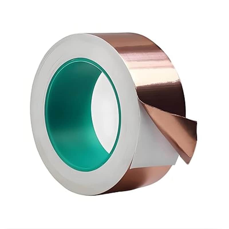 Copper Foil Tape 2Inch x 50 Feet Double Conductive Metal Adhesive Tape for Guitar EMI/RFI Shielding, Grounding, Electrical Repairs, DIY Crafts Decor, Cable Shield, Solder, Duct Insulation Wrap, Garden image 1
