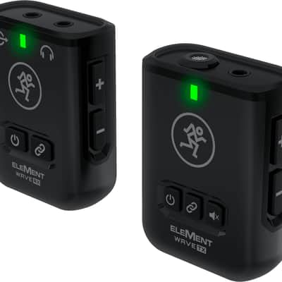 Mackie EleMent Wave LAV Wireless Microphone System | Transmitter & Receiver | Built-in Electret Microphone | Lavalier Microphone | Case & Accessories image 2