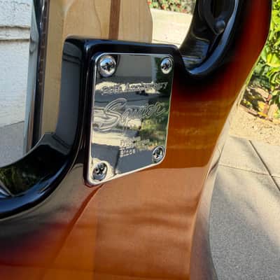 2002 Squier Standard Precision Bass Special P/J – 3-Color Sunburst - String-Through image 10