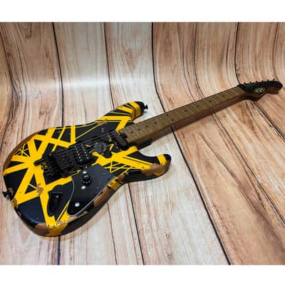 EVH Limited Ed. Striped Series Frankie MN BLK/YLW image 13