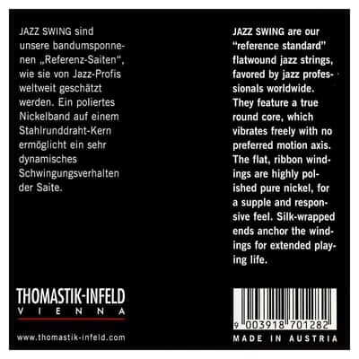 Thomastik-Infeld JS111T Jazz Swing Flatwound Jazz Guitar Strings Light Tin-Plated Trebles (.011-.047) image 2
