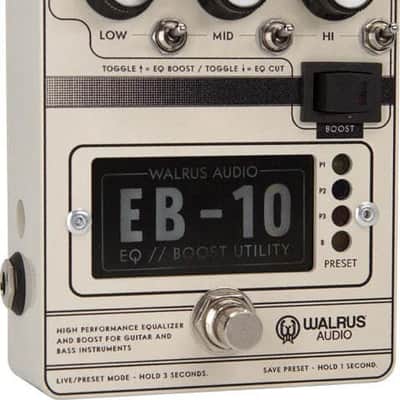 Walrus Audio EB-10 Preamp EQ Boost Pedal Cream Finish image 2