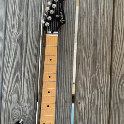 Fender  HSS Fat Strat limited edition black matching head stock Standard Stratocaster with Maple Fretboard image 4