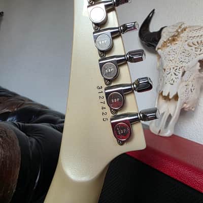 ESP M-1 Custom 1987 M1 Mirage SCALLOPED Owned by major German pro artist Jackson Headstock image 6