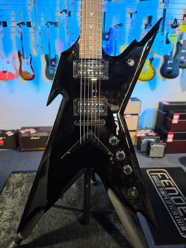 Dean RZX CBK Razorback X- Classic Black Electric Guitar, Free Plek! 093