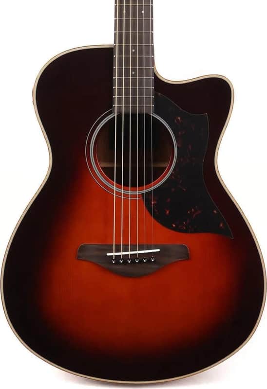 Yamaha AC1M Grand Concert Acoustic-Electric Guitar, Solid Spruce Top, Tobacco Brown Sunburst image 1