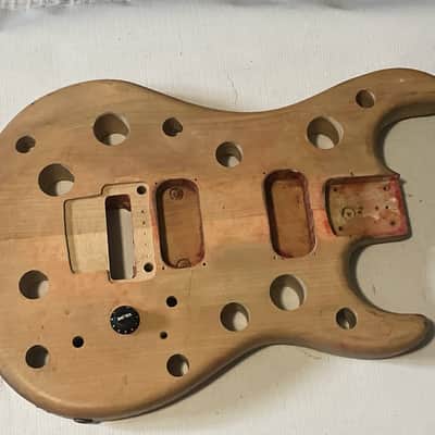 1984-85 Kramer USA Pacer Imperial Swiss Cheese Stripped Guitar Body Floyd Ready