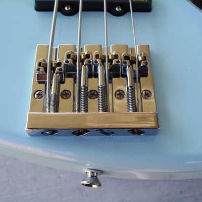 warmoth pj jazz 2017 Sonic Blue EMG Geezer Butler pickups hipshot kickass bridge image 12