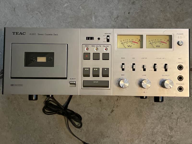 TEAC A-650 stereo cassette deck - Silver | Reverb