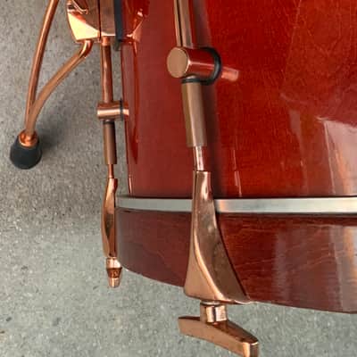 Sonor Vintage Hilite Classic Copper series  1990 Red stain wood with copper hoops image 18