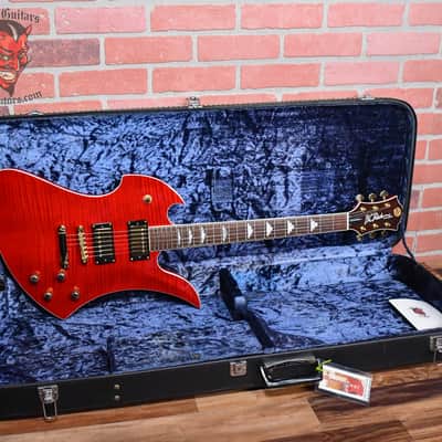 B.C. Rich Mockingbird 100th Namm Limited Edition #52 of 100 Flame Maple Top Transparent Red 2001 w/OHSC image 2
