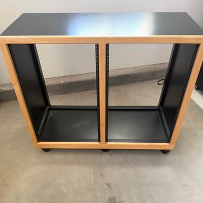 KK Audio Custom Producer Desk with Dual Bay Rack Unit 2006 (tons of rack space!!)- Black and Light Oak image 3