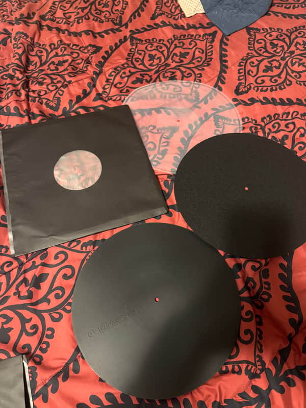 Pioneer Original 12" Turntable Slip mats Black image 1
