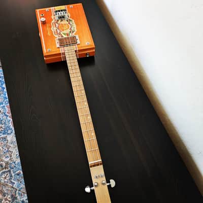 Smokin G Guitars 3 String Electric Cigar Box Guitar 2025 - Maple/Walnut image 13