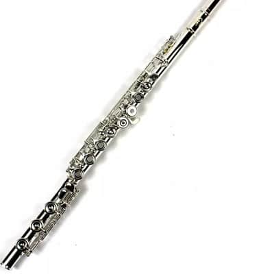 Solid Silver Head Joint Open Hole Flute with Italian Pisoni Pads – 17 Keys, Key of C, B Foot Joint image 2