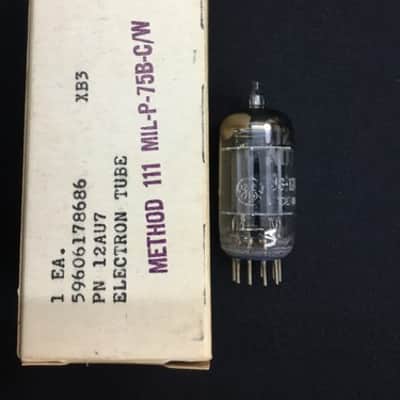 NOS GE 12AU7 JG Long Plates D Getter AUDIO AMP VACUUM TUBE Tested USA A.2056-D image 1