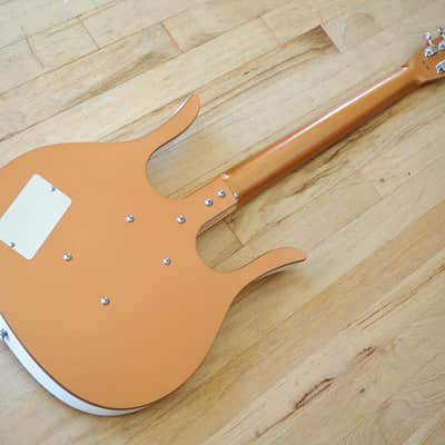 Jerry Jones Neptune Longhorn Baritone Six String Electric Bass 6 Copper w/ ohsc image 13