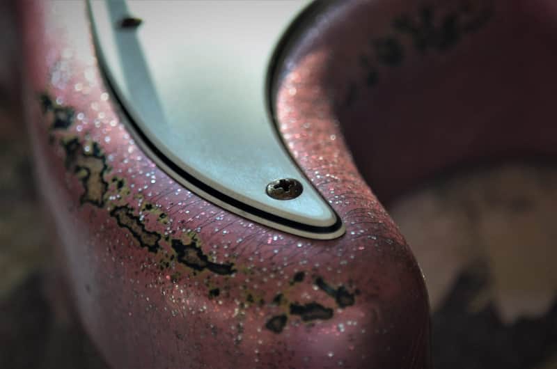 American Fender Custom Stratocaster Relic Nitro Faded Pink Sparkle image 1
