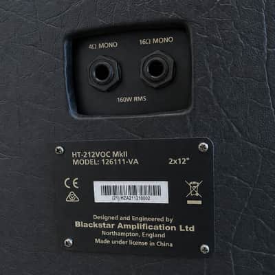 Blackstar HT-212VOC MKII Vertical Slanted Front 160-Watt 2x12" Guitar Speaker Cabinet 2019 - Present - Black image 5