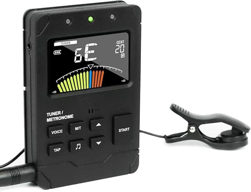 Digital Metronome Tuner Rechargeable for All Instruments with Guitar Bass Violin Ukulele Chromatic and Wind Instruments Tuning Modes image 1