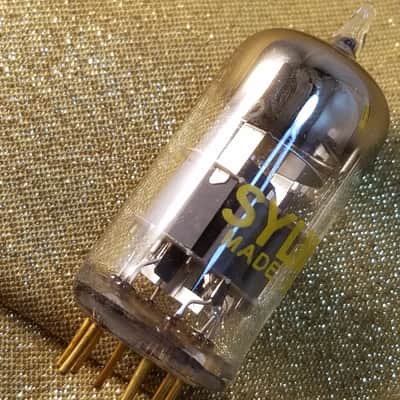 Sylvania Matched Pair (2) 6922 premium tNOS AT1000 TESTED Vacuum Tubes Gold pins rare D getter E88CC dual triode or GB6DG8 1963 image 13