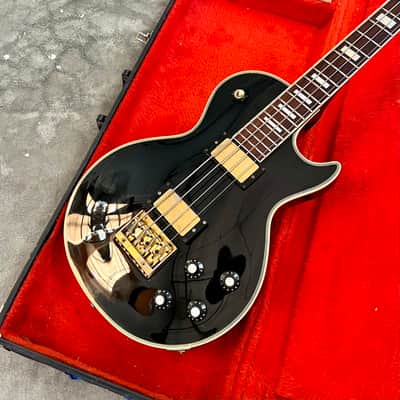 Greco EGB-850 Les paul singlecut custom Bass c 1980’s -1990 Black beauty original vintage MIJ Japan fujigen image 4