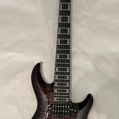 ESP LTD Javier Reyes JR-7 Signature Series 7-String Solidbody Electric Guitar 2023 Faded Blue Sunburst w Case New Overstock Closeout image 4