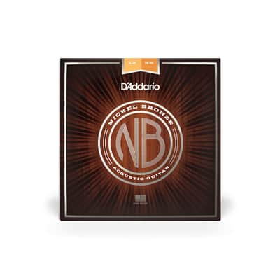 D'Addario NB1256 Nickel Bronze Acoustic Guitar Strings, 12-56 Light/Medium image 2