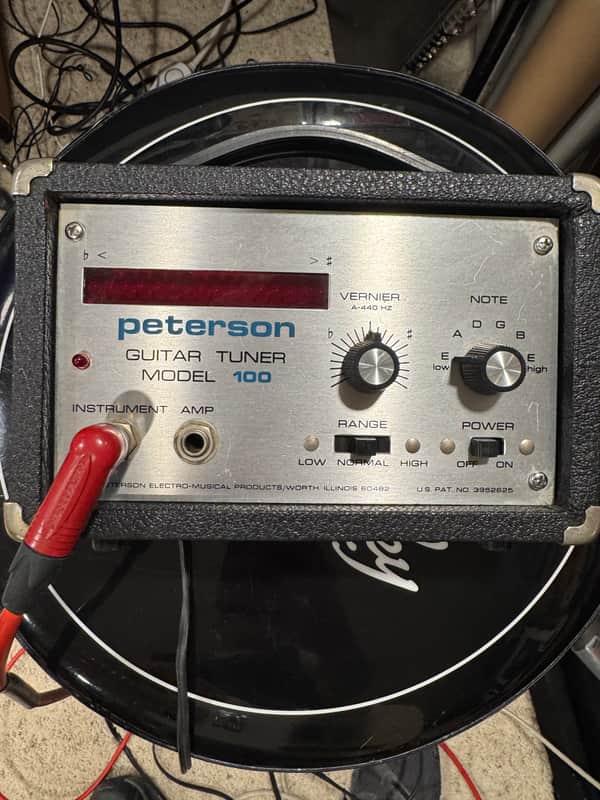 Peterson Strobe Tuner Model 100 1970s - Black and chrome image 1