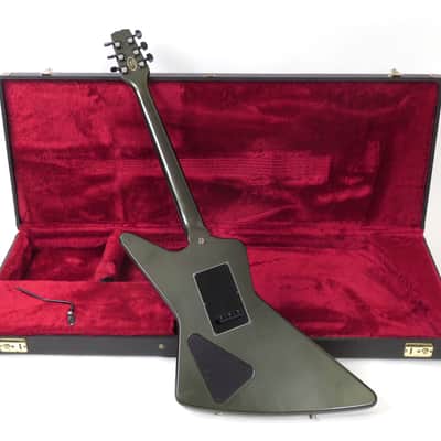 1983 Hamer Blitz Guitar - Pewter Dark Green Metallic - Sustain Block Tremolo, Original Hardshell Case image 3