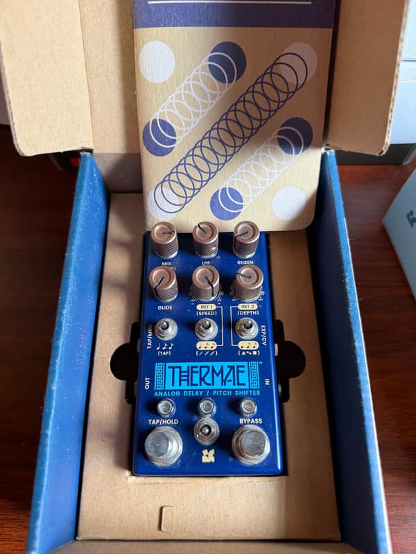 Chase Bliss Audio Thermae Analog Delay and Harmonizer 2018 - Light Blue/Blue image 1
